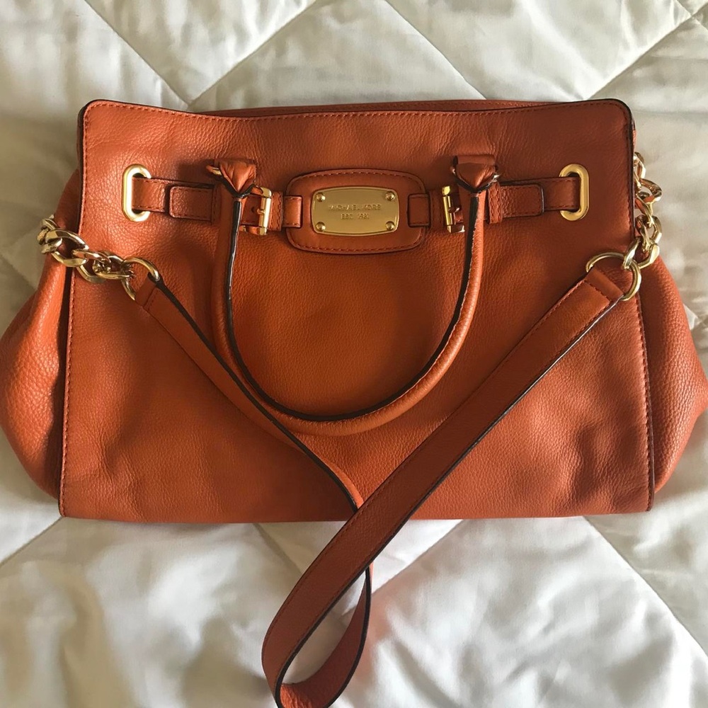 Michael Kors Orange Hamilton Leather Women's Bag